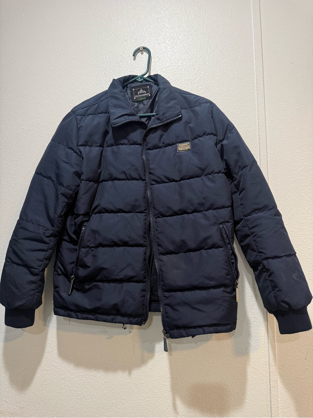 Dolce & Gabbana Navy Quilted Puffer Jacket